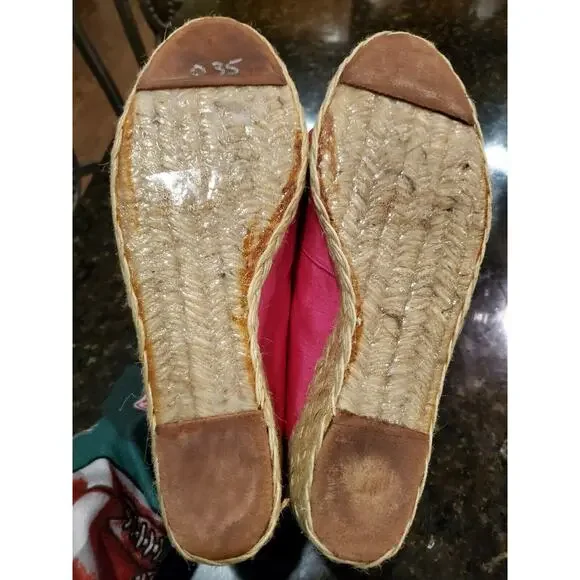 LAUREN RALPH LAUREN POLO PEEP TOE WEDGES SIZE 9.5 - Picture 6 of 8